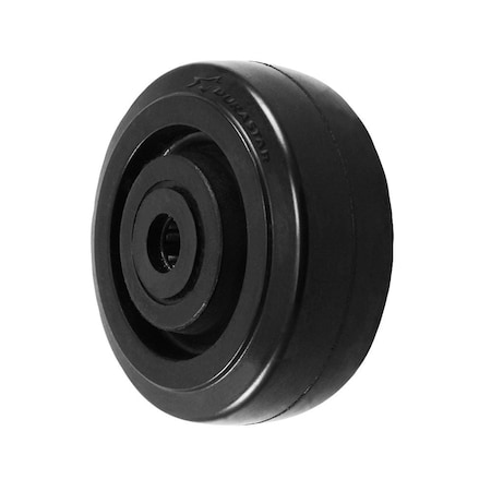 Wheel; 5X2 Rubber,Glass-Filled Nylon (Black); 3/4 Roller Bearing; Reta